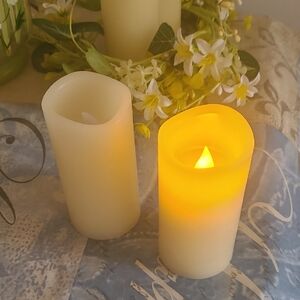 2 Flameless White LED Candles